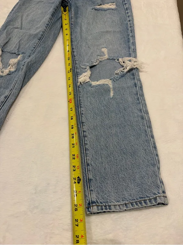 PacSun High Waisted Distressed Mom Jean - Size 25 - Image 6