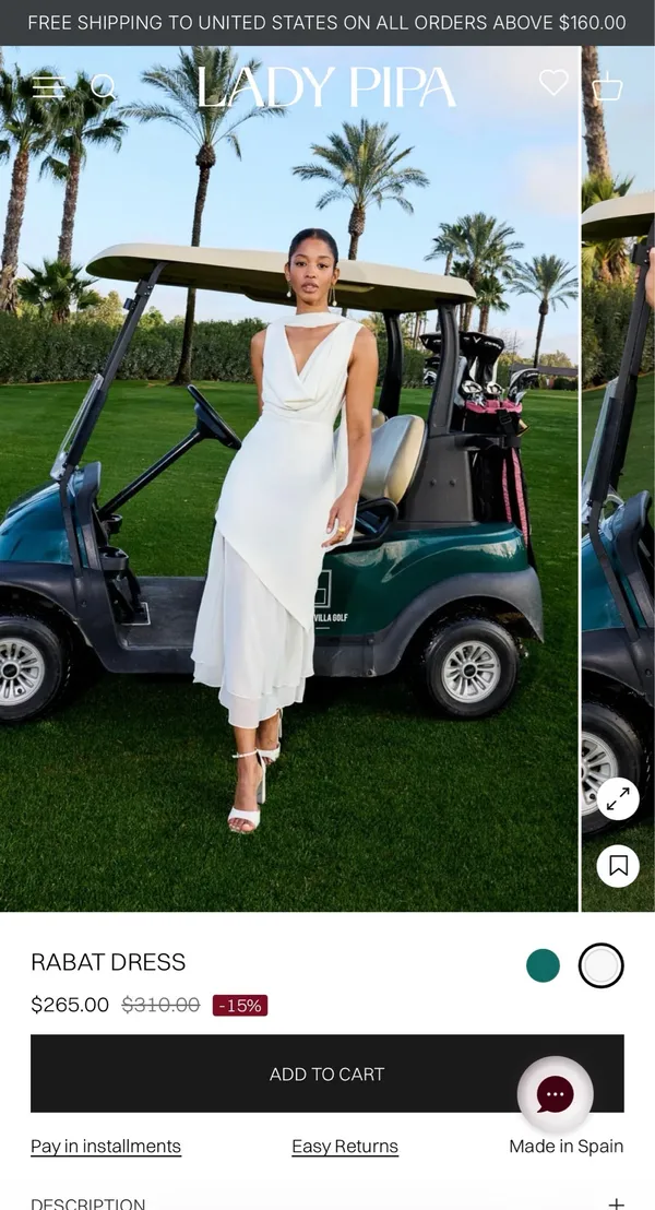 White Dress Size M - Image 3