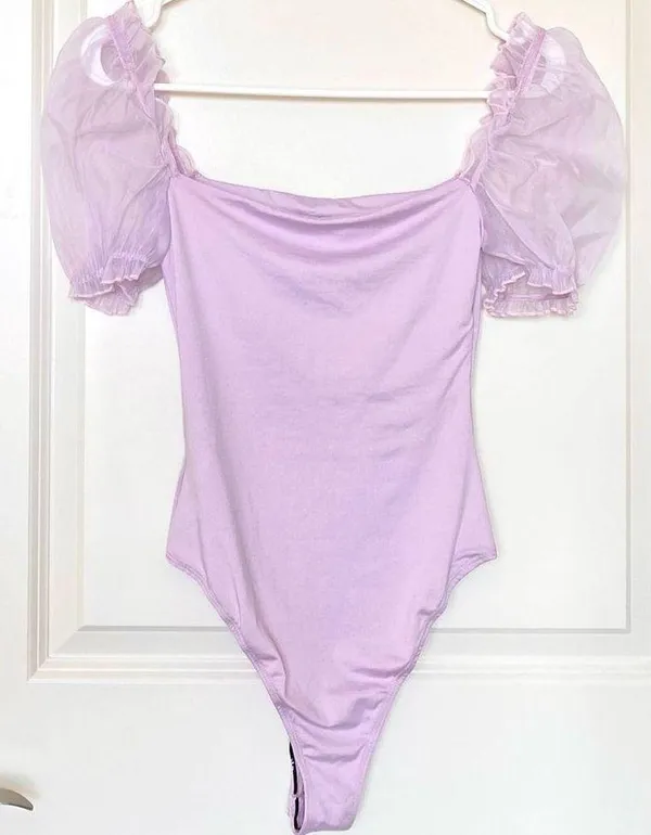 Princess Polly Girl in Love Bodysuit Lilac - Image 5