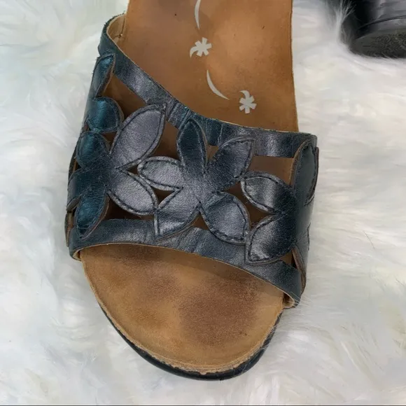 Dansko flower heels leather black size 38 or 7.5/8‎ - Image 3