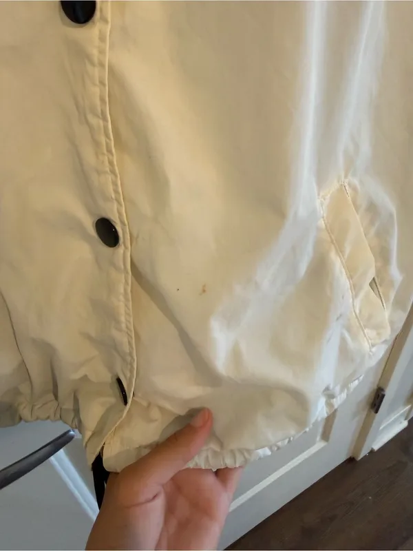 Victoria’s Secret PINK Silver White Coach Jacket XS Y2K Windbreaker - Image 6