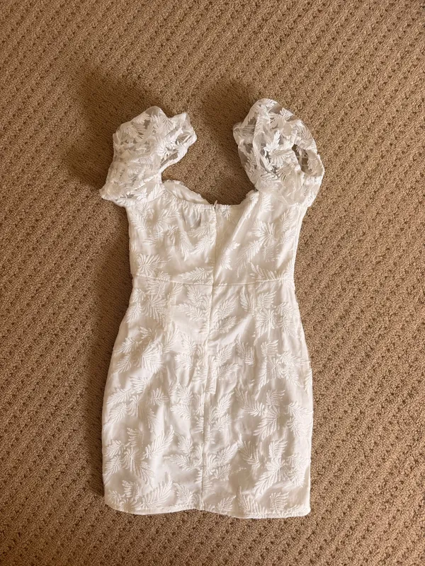 Fortunate One White Mini Dress - Image 5