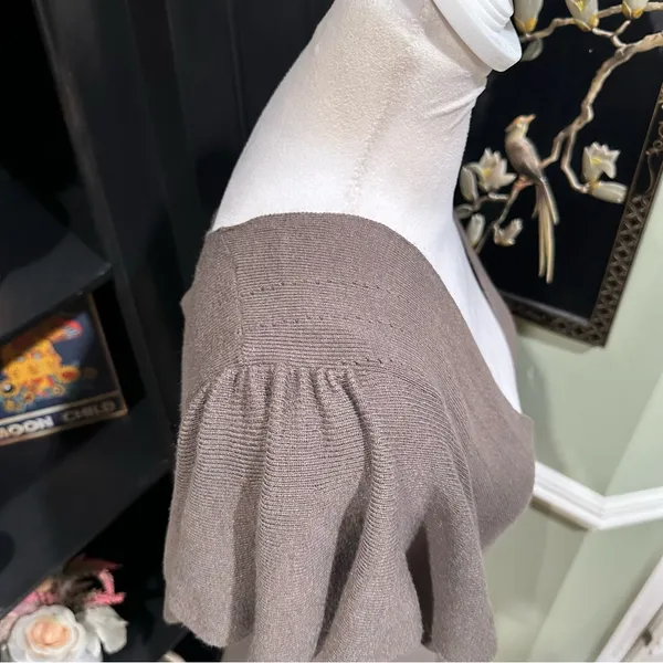 Free People “Cozy Nights” Fit & Flare Knit Dress – Taupe – Size Medium - Image 8