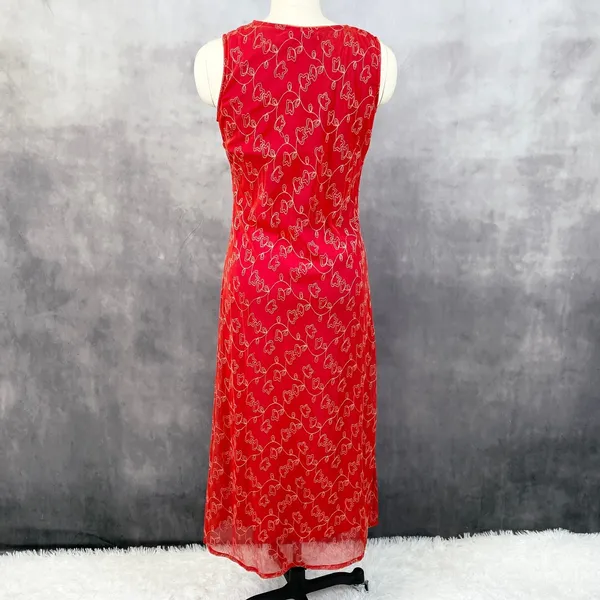 Y2K Womens Ethereal‎ Mesh Dress Medium Cottage Fairy Grunge Artsy Glam HOCO - Image 4