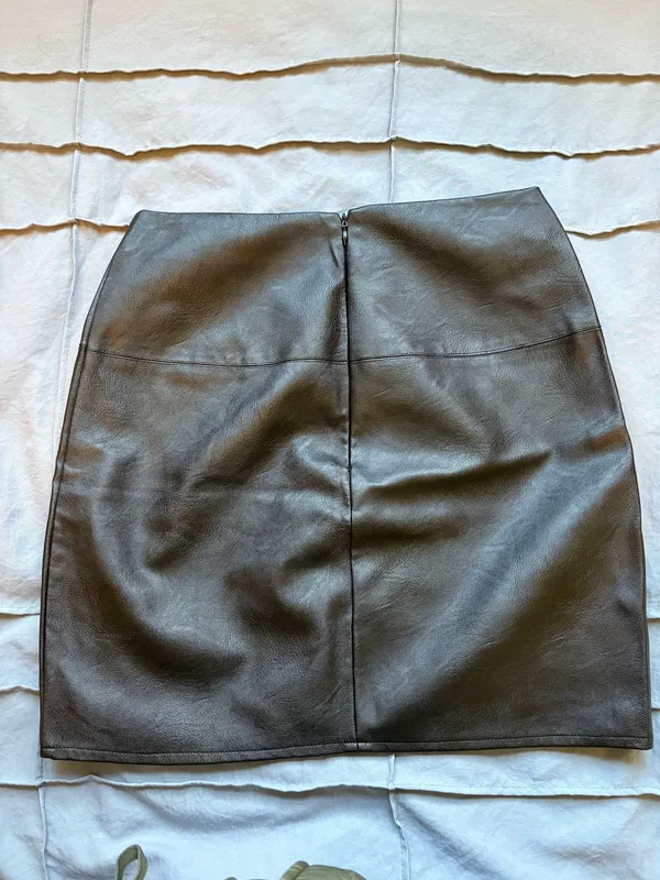 Missguided Leather Mini Skirt Faux - Image 2