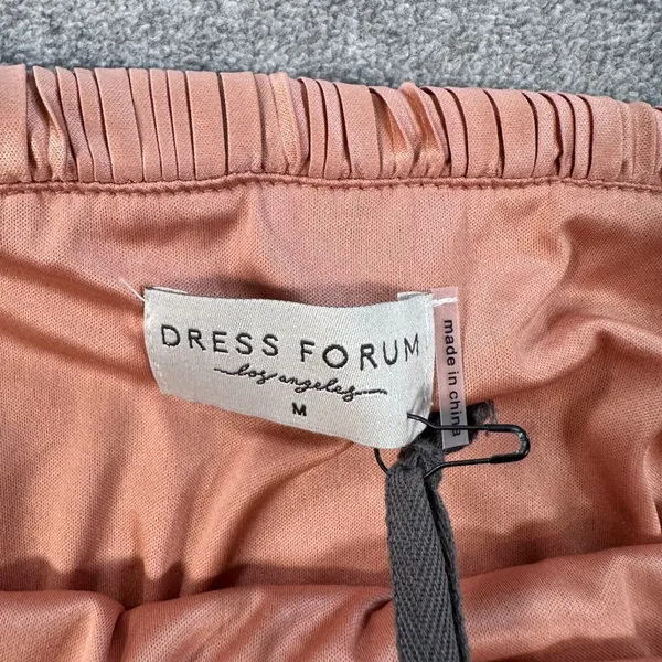 Dress Forum Los Angeles Strapless Midi Dress Women's Medium Champagne Belted New - Image 6