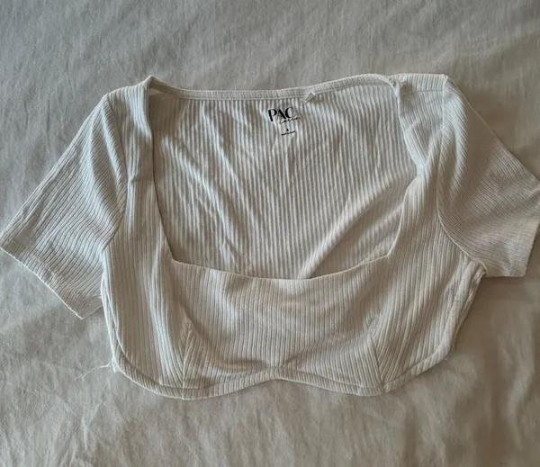 White Crop Top - Image 2