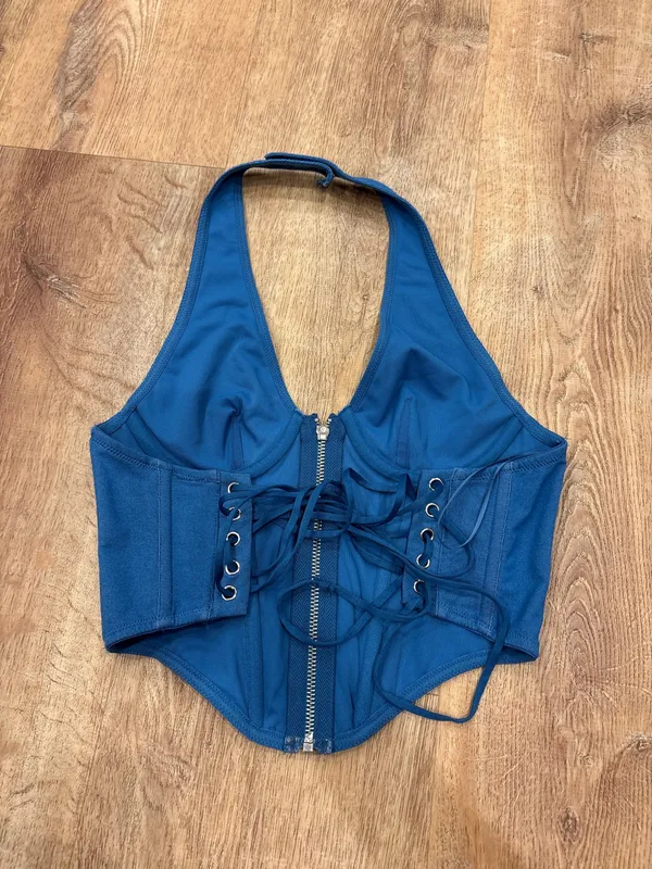 Out From Under Blue Halter Top  - Image 3