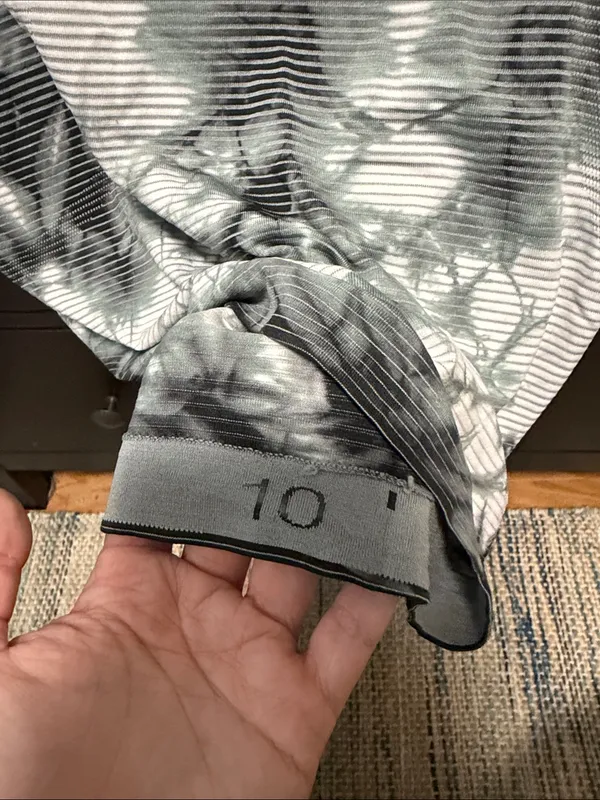 Lululemon Gray Tie-Dye Swifty Shirt - Image 4