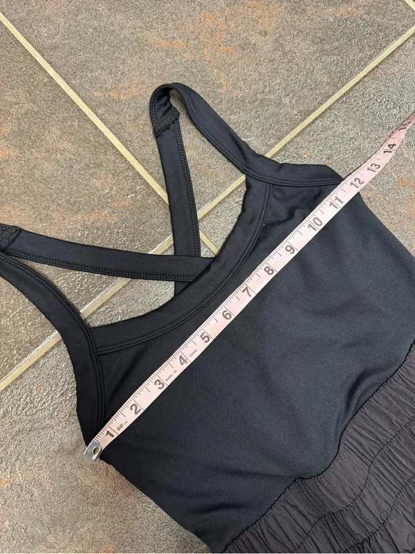 Free People FP Movement Way Home Sleeveless Cross Back Skortsie Black XS - Image 13