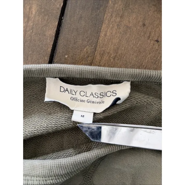 Officine Generale Daily Classics Sweatshirt Size Med Olive Green‎ Organic Cotton - Image 5