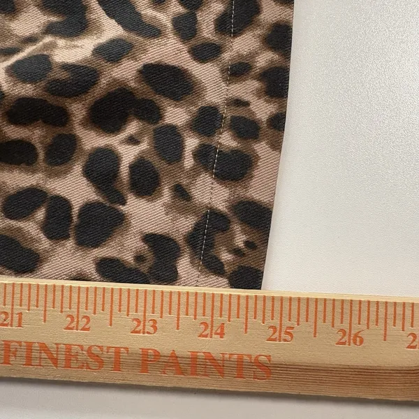 Reformation‎ Women's Animal Print Leopard Marlon Stretch High Crop Pants Size 4 - Image 10