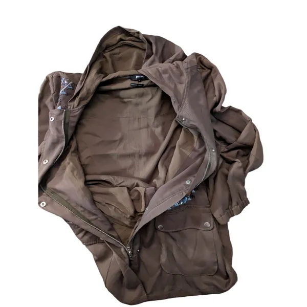 Miss Me Brown Lightweight Tribal Embroidery Stitchig Jacket Size Large - Image 9