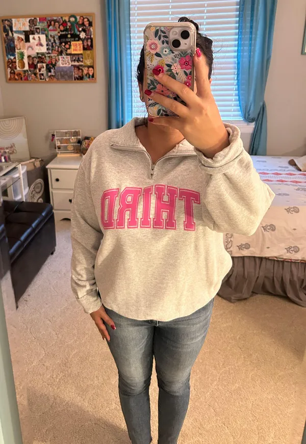 Teach Create Motivate Quarter Zip Size M - Image 3