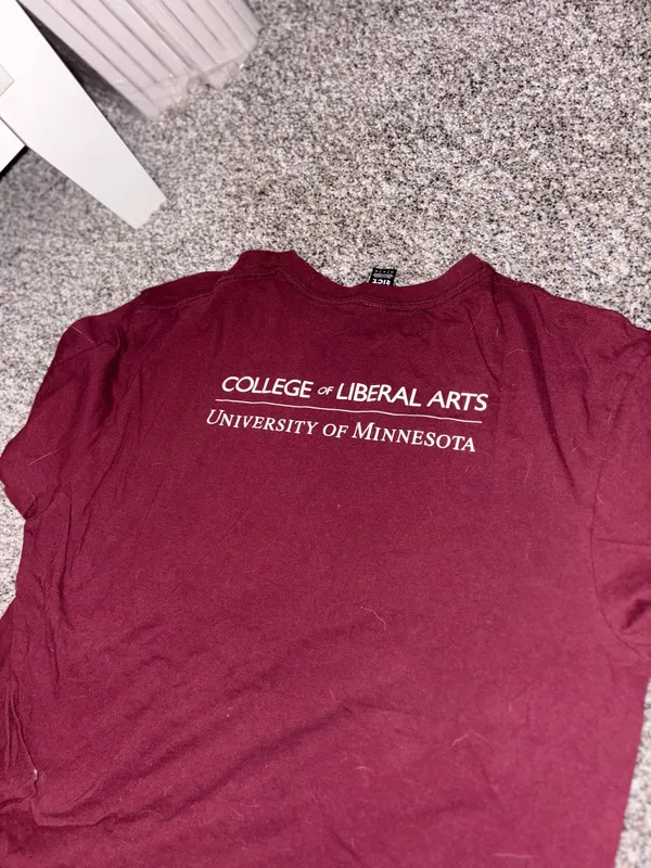 District Maroon Graphic Crew Tee with Gold Accent - Image 3