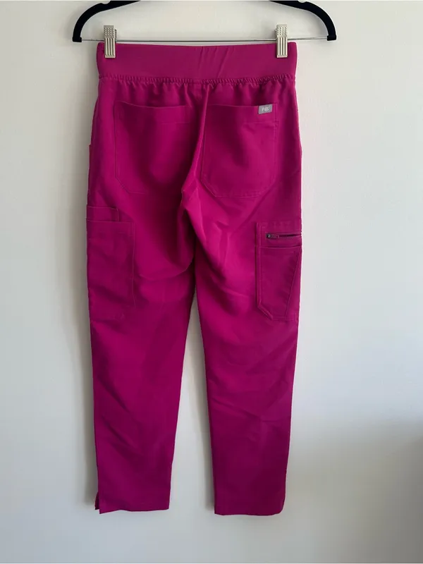 Figs Women’s Yola Skinny Scrub Pants in Raspberry Sorbet XXS-Petite - Image 4