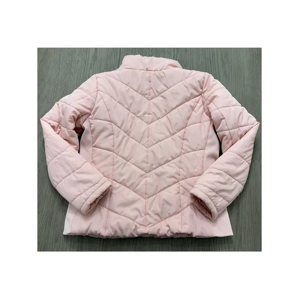 New York & Company Pink Quilted Zip Jacket Women’s Large Lightweight Puffer Coat - Image 5