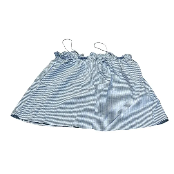 H&M blue and white linen blend tank - Image 4