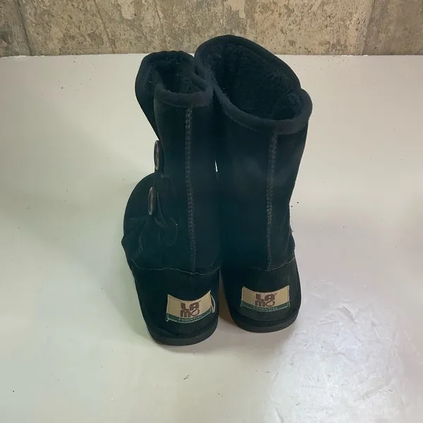 Lamo‎ Black Suede Mid-Calf Boots Size 6 - Image 4