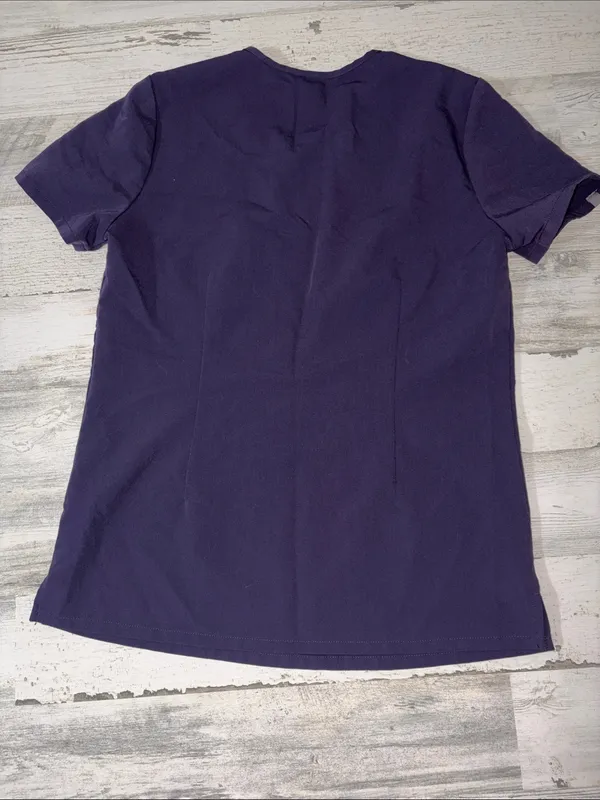 Figs Purple V-Neck Scrub Top Size XS - Image 4