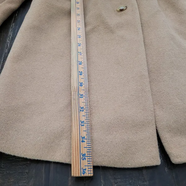 Lauren Ralph Lauren Camel Wool Blend Reefer Coat Women's Size 4 Small - Image 6