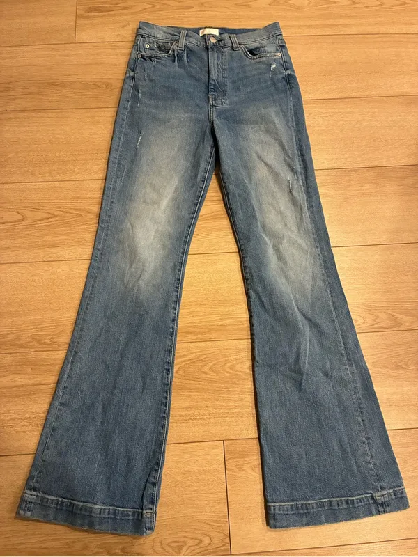 7 for All Mankind Women’s Ultra High Rise Dojo Jean Distressed Size 28 - Image 11