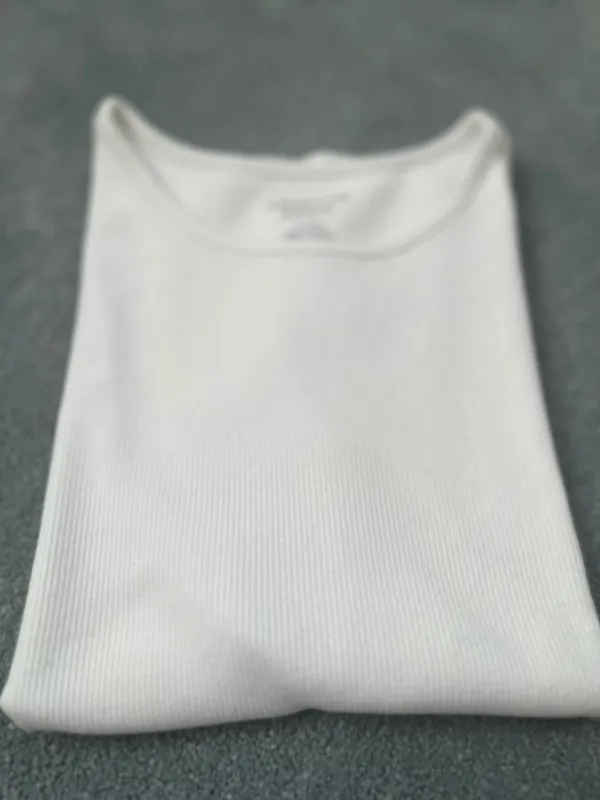 White Ribbed T-Shirt American Eagle - Image 6
