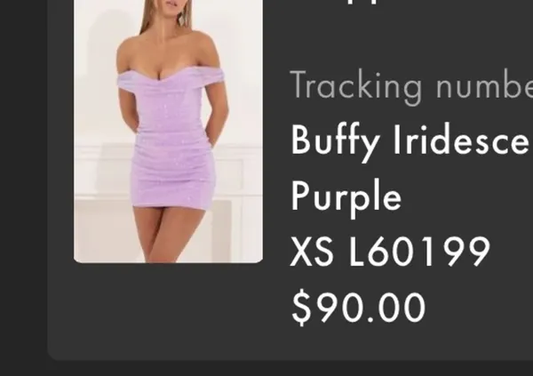 Lucy in the Sky Iridescent Sequin Corset Dress in Purple - Image 5
