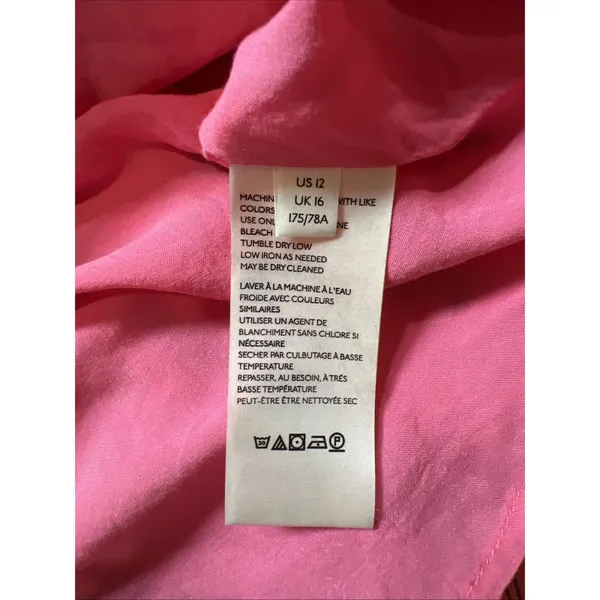 Bloomingprint Anthropologie Pink Floral Block Print Tiered Midi Skirt Boho - Image 6