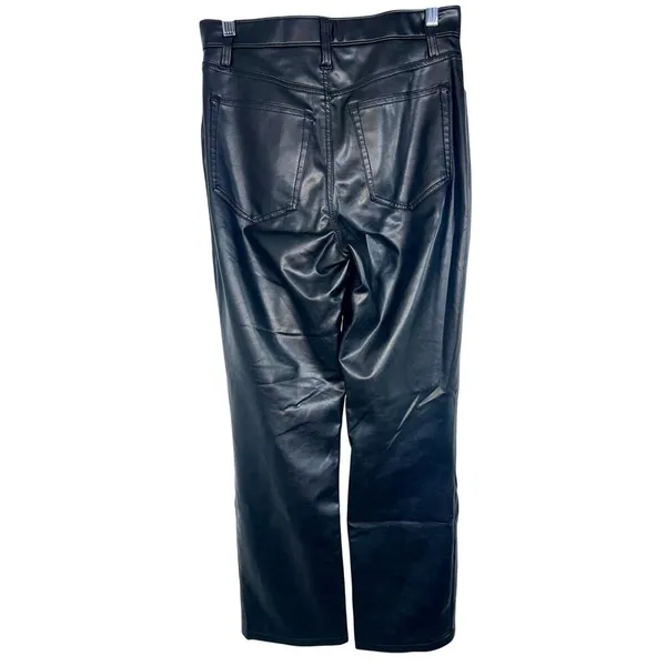 Abercrombie & Fitch The 90s Straight Ultra High Rise Black Pants Women Size 28 6 - Image 3