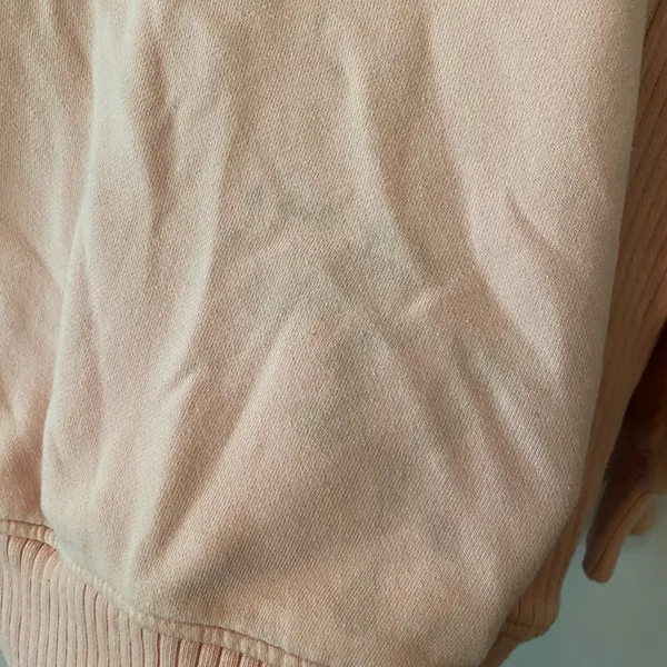 Aerie Pink Ribbed Oversized Crewneck Pullover Sweatshirt Loungewear Women Small - Image 9