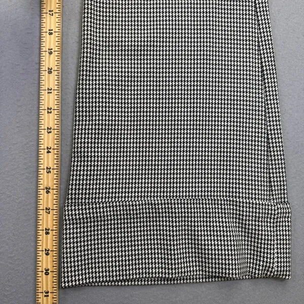 Maeve Anthropologie Houndstooth Flare Leg Trousers‎ Black White Womens Size 10 - Image 5