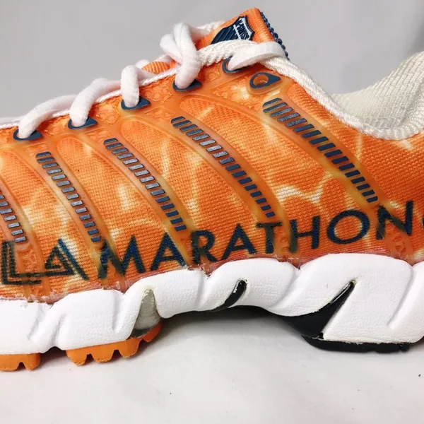 K Swiss K-Ona LA Marathon Running Sneakers Shoes Orange Grey Silver Women 7 - Image 9