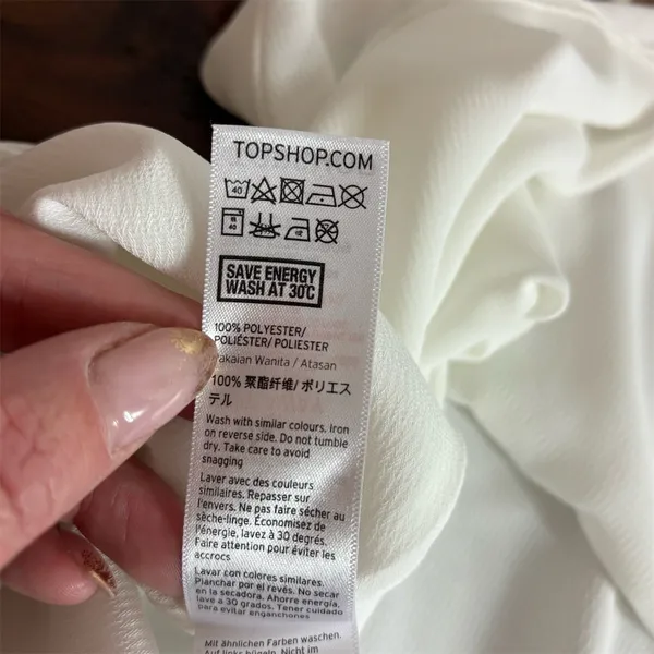 Topshop White Double Spaghetti Strap‎ V-Neck Layered Camisole Top US 4 13A07LIVR - Image 6