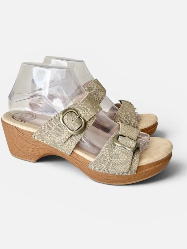 Dansko Sophie wedge sandals cream size 40 US 8.5 - Image 3