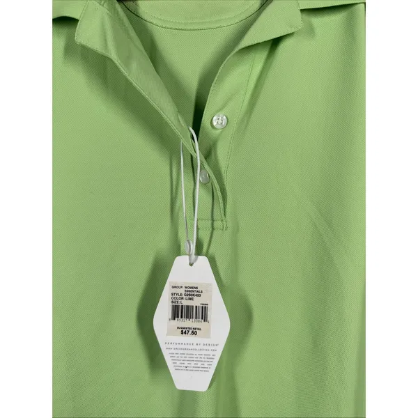 NWT Greg Norman Large Polo Shirt Womens Green Short Sleeve Stretch Golf Play Dry - Image 14