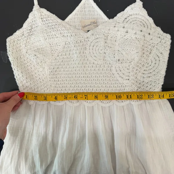 Universal Threads Small Crochet Trim Maxi Sundress Halter Gauze Beachy Resort - Image 14
