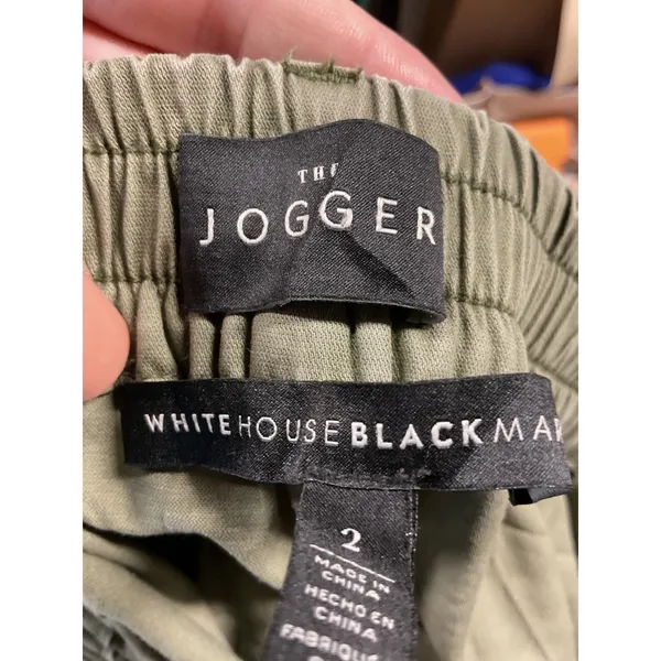 White House Black Market Womens The Jogger Cargo Pants Olive Green Size 2 - Image 4