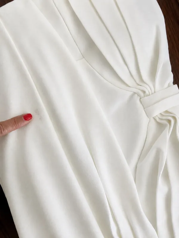 LULU's Bridal Wedding Sexy Minimal Elegant Strapless Sophisticated Mermaid Gown - Image 5