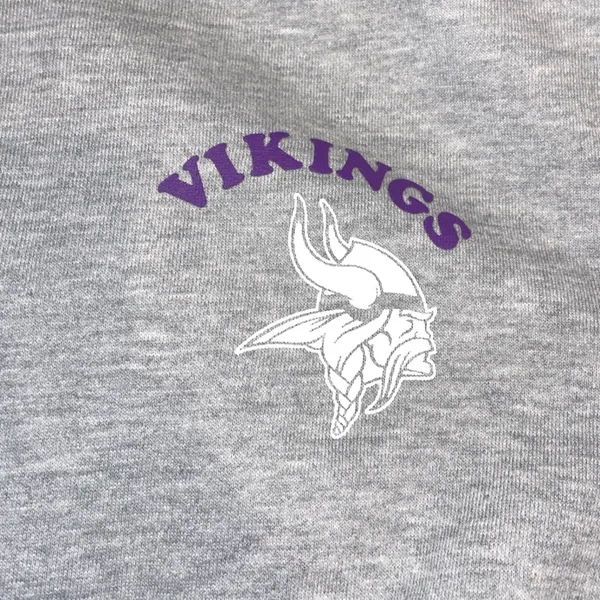 Junk Food Minnesota Vikings Lace Up Hoodie Heather Gray Purple Womens Small - Image 3