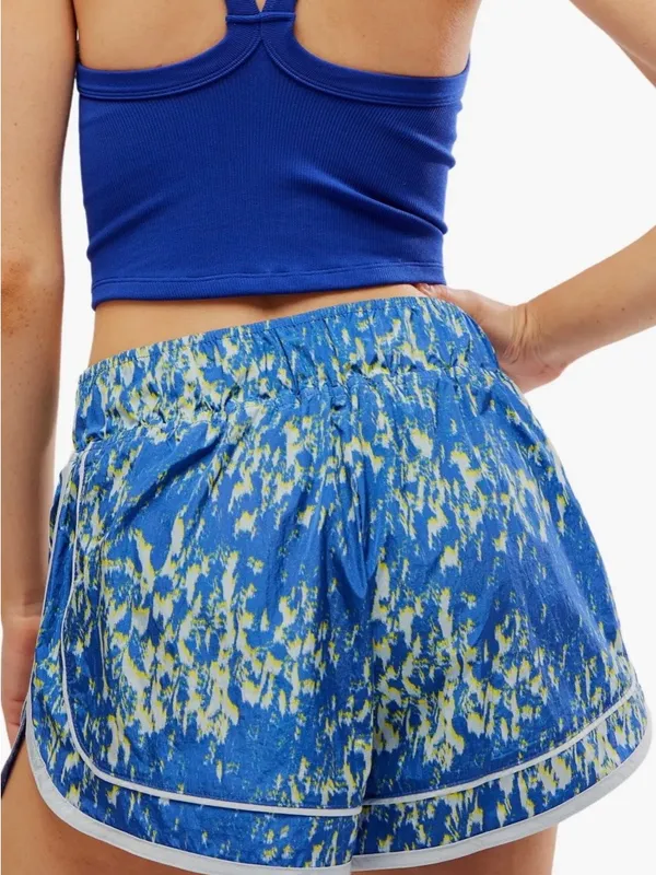 FP Movement by Free People Varsity Blue Printed Shorts Sz XS - Image 5