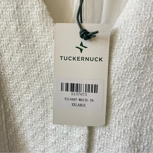 Tuckernuck White Textured Myla Romper in Size XXL - Image 5