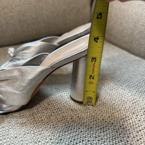 Loeffler Randall Celeste Silver Knot‎ Heeled Mule Sandal Size 6.5 - Image 3