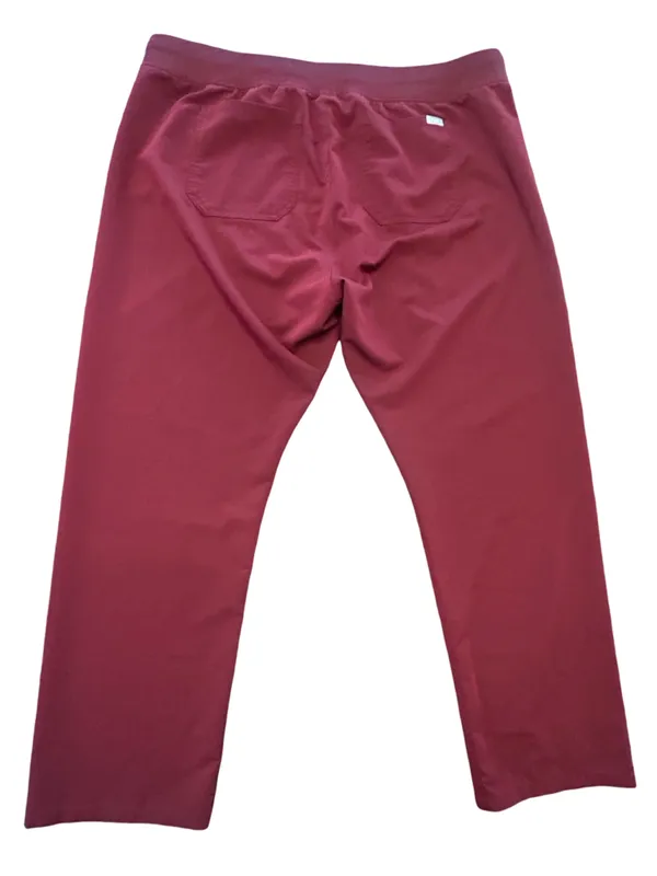 Figs Livingston burgundy maroon high-waisted straight leg scrub pants XXL reg - Image 2