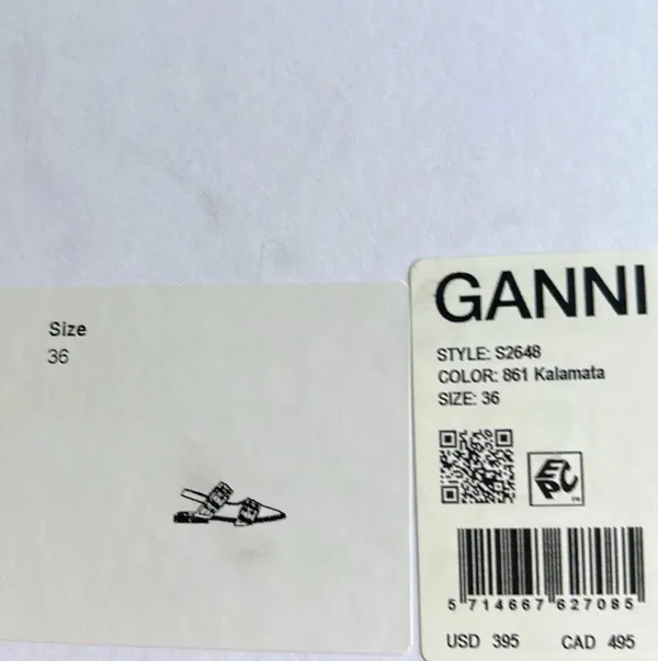 Ganni Wide Welt Buckle Ballerina Flats - Image 7