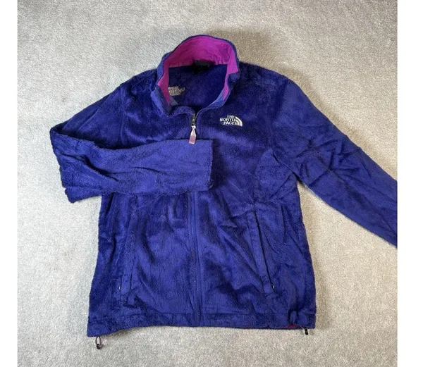The North Face Jacket Womens Medium Purple Pink Fleece Full Zip Outdoors flaw*** - Image 5