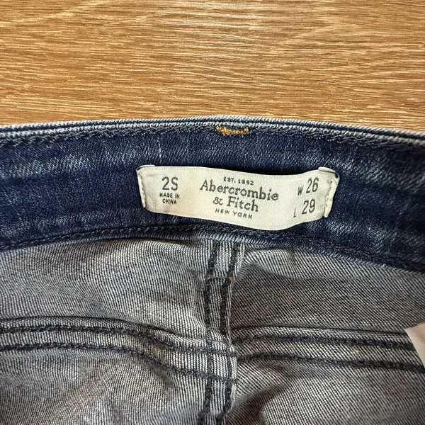 Abercrombie & Fitch Women's 2S Super Skinny Jeans Distressed Blue W26 L29 - Image 2