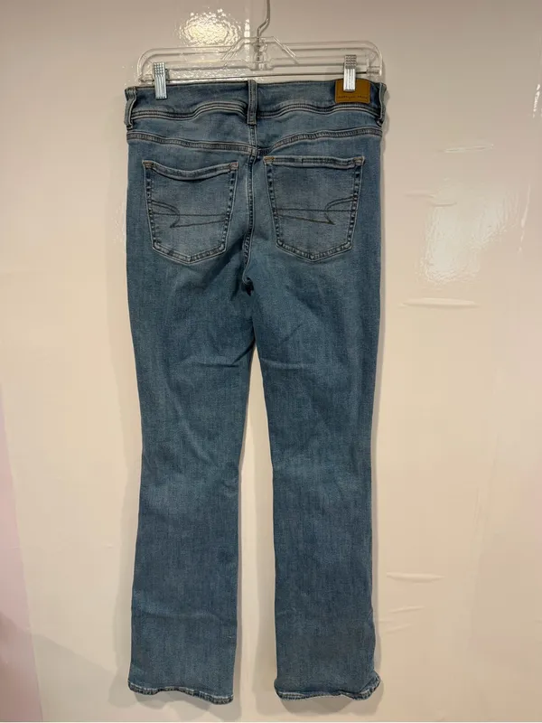 American Eagle Outfitters‎ Women’s Mid-Rise Light Blue Bootcut Jeans - Image 5