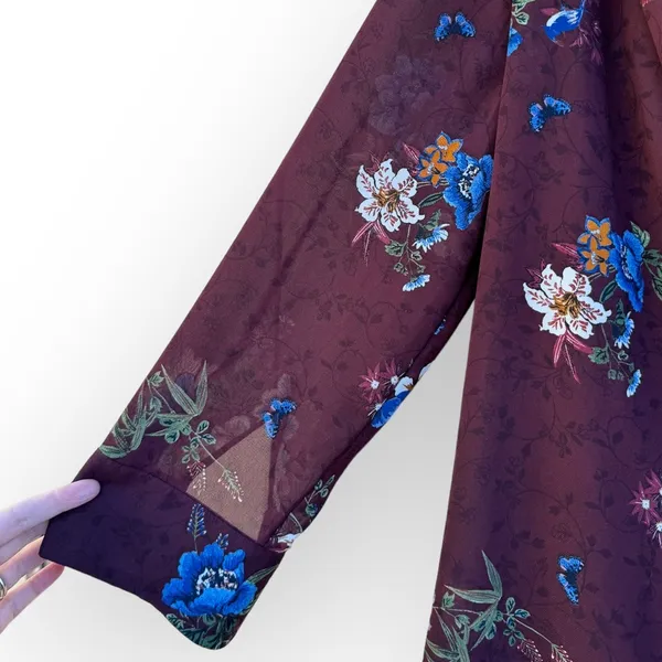 Floral Wrap Blouse - Image 2