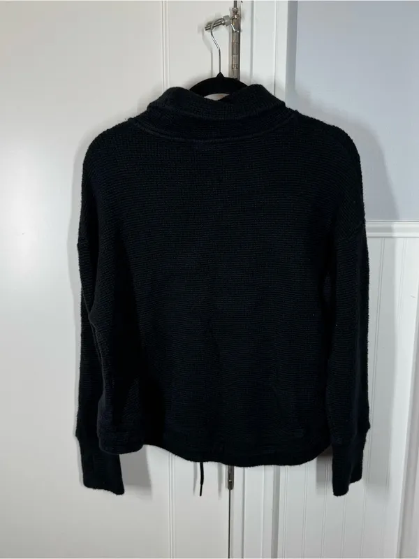 Sweaty Betty‎ Black Restful Bouclé Funnel Neck Sweatshirt UK Large Size 10 - Image 6